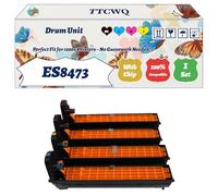 Compatible for Okidata OKI ES8473 Drum Unit Work for Okidata OKI ES8453 ES8473 Printers, with Chip, High Yield 30000 Pages, High-Definition Printing (4-Pack BK/C/M/Y)