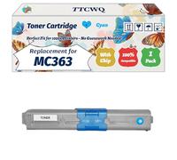 Compatible for Okidata OKI MC363 Toner Cartridge Work for Okidata OKI C332 MC363 Printers, with Chip, High Yield 3500 Pages, High-Definition Printing (1 Pack Cyan)