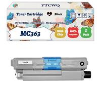 Compatible for Okidata OKI MC363 Toner Cartridge Work for Okidata OKI C332 MC363 Printers, with Chip, High Yield 3500 Pages, High-Definition Printing (1 Pack Black)