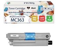 Compatible for Okidata OKI MC363 Toner Cartridge Work for Okidata OKI C332 MC363 Printers, with Chip, High Yield 3500 Pages, High-Definition Printing (1 Pack Black)