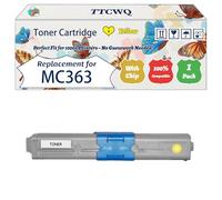 Compatible for Okidata OKI MC363 Toner Cartridge Work for Okidata OKI C332 MC363 Printers, with Chip, High Yield 3500 Pages, High-Definition Printing (1 Pack Yellow)