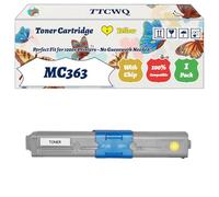 Compatible for Okidata OKI MC363 Toner Cartridge Work for Okidata OKI C332 MC363 Printers, with Chip, High Yield 3500 Pages, High-Definition Printing (1 Pack Yellow)