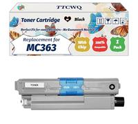 Compatible for Okidata OKI MC363 Toner Cartridge Work for Okidata OKI C332 MC363 Printers, with Chip, High Yield 3500 Pages, High-Definition Printing (1 Pack Black)
