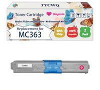 Compatible for Okidata OKI MC363 Toner Cartridge Work for Okidata OKI C332 MC363 Printers, with Chip, High Yield 3500 Pages, High-Definition Printing (1 Pack Magenta)