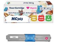Compatible for Okidata OKI MC363 Toner Cartridge Work for Okidata OKI C332 MC363 Printers, with Chip, High Yield 3500 Pages, High-Definition Printing (1 Pack Magenta)