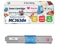Compatible for Okidata OKI MC363dn Toner Cartridge Work for Okidata OKI C332 C332dn MC363 MC363dn MC363dnw Printers, with Chip, High Yield 3500 Pages, High-Definition Printing (1 Pack Magenta)