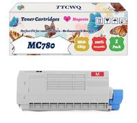 Compatible for Okidata OKI MC780 Toner Cartridges Work for Okidata OKI MC760dn MC760dnf MC770dn MC770dnf MC780dn Printers (1 Pack Magenta)