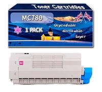 Compatible for Okidata OKI MC780 Toner Cartridges, Work for Okidata OKI MC770 MC770dn MC780 MC780dfn Printers, Toner Cartridges 45396201 45396202 45396203 45396204 (1 Pack Magenta)