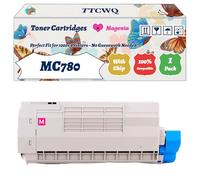 Compatible for Okidata OKI MC780 Toner Cartridges Work for Okidata OKI MC770 MC770dn MC780 MC780dfn Printers, with Chip, High Yield 15000 Pages, High-Definition Printing (1 Pack Magenta)