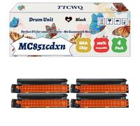 Compatible for Okidata OKI MC851cdxn Drum Unit Work for Okidata OKI MC851 MC861 MC851cdtn MC861cdtn MC851cdxn MC861cdxn MC851dn Printers (4 Pack Black)