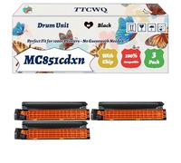 Compatible for Okidata OKI MC851cdxn Drum Unit Work for Okidata OKI MC851 MC861 MC851cdtn MC861cdtn MC851cdxn MC861cdxn MC851dn Printers (3 Pack Black)