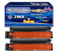 Compatible for Okidata OKI MC851cdxn Drum Unit, Work for Okidata OKI MC851 MC861 MC851cdtn MC861cdtn MC851cdxn MC861cdxn MC851dn Printers (2 Pack Black)