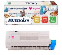 Compatible for Okidata OKI MC851cdxn Toner Cartridges Work for Okidata OKI MC851 MC861 MC851cdtn MC861cdtn MC851cdxn MC861cdxn MC851dn Printers (1 Pack Magenta)