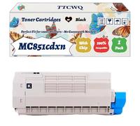 Compatible for Okidata OKI MC851cdxn Toner Cartridges Work for Okidata OKI MC851 MC861 MC851cdtn MC861cdtn MC851cdxn MC861cdxn MC851dn Printers (1 Pack Black)