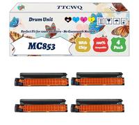 Compatible for Okidata OKI MC853 Drum Unit Work for Okidata OKI MC853dn MC853 MC853dnct MC853dnv MC873 MC873dn Printers, with Chip, High Yield 30000 Pages, High-Definition Printing (4-Pack BK/C/M/Y)