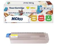 Compatible for Okidata OKI MC853 Toner Cartridge Work for Okidata OKI MC853 MC873 MC883 Printers, with Chip, High Yield 7000 Pages, High-Definition Printing (1 Pack Yellow)