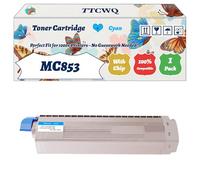 Compatible for Okidata OKI MC853 Toner Cartridge Work for Okidata OKI MC853 MC873 MC883 Printers, with Chip, High Yield 7000 Pages, High-Definition Printing (1 Pack Cyan)
