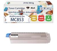 Compatible for Okidata OKI MC853 Toner Cartridge Work for Okidata OKI MC853 MC873 MC883 Printers, with Chip, High Yield 7000 Pages, High-Definition Printing (1 Pack Black)
