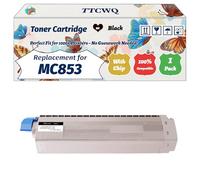 Compatible for Okidata OKI MC853 Toner Cartridge Work for Okidata OKI MC853 MC873 MC883 Printers, with Chip, High Yield 7000 Pages, High-Definition Printing (1 Pack Black)