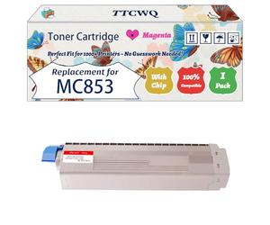 Compatible for Okidata OKI MC853 Toner Cartridge Work for Okidata OKI MC853 MC873 MC883 Printers, with Chip, High Yield 7000 Pages, High-Definition Printing (1 Pack Magenta)