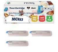 Compatible for Okidata OKI MC853 Toner Cartridge Work for Okidata OKI MC853dn MC853 MC853dnct MC853dnv MC873 Printers (3 Pack Black)