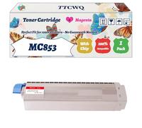 Compatible for Okidata OKI MC853 Toner Cartridge Work for Okidata OKI MC853dn MC853 MC853dnct MC853dnv MC873 Printers (1 Pack Magenta)