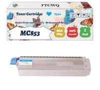 Compatible for Okidata OKI MC853 Toner Cartridge Work for Okidata OKI MC873dnct MC873dnv MC883dntc MC883dnc Printers (1 Pack Cyan)