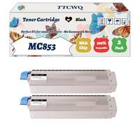 Compatible for Okidata OKI MC853 Toner Cartridge Work for Okidata OKI MC873dnct MC873dnv MC883dntc MC883dnc Printers (2 Pack Black)