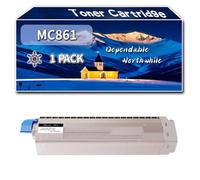 Compatible for Okidata OKI MC861 Toner Cartridge, Work for Okidata OKI MC861 Printers, Toner Cartridge 44059256 44059255 44059254 44059253 (1 Pack Black)