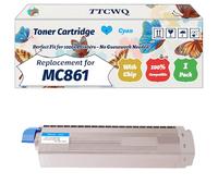Compatible for Okidata OKI MC861 Toner Cartridge Work for Okidata OKI MC861 Printers, with Chip, High Yield 10000 Pages, High-Definition Printing (1 Pack Cyan)