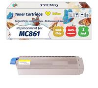 Compatible for Okidata OKI MC861 Toner Cartridge Work for Okidata OKI MC861 Printers, with Chip, High Yield 10000 Pages, High-Definition Printing (1 Pack Yellow)
