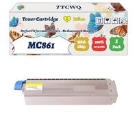 Compatible for Okidata OKI MC861 Toner Cartridge Work for Okidata OKI MC861 Printers, with Chip, High Yield 10000 Pages, High-Definition Printing (1 Pack Yellow)