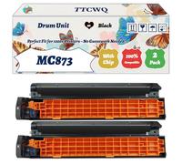 Compatible for Okidata OKI MC873 Drum Unit Work for Okidata OKI MC853 MC873 MC853dn MC873dn MC853dnct MC873dnct MC853dny Printers (2 Pack Black)