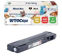 Compatible for Okidata OKI WTOC650 Waste Box Work for Okidata OKI C650dn Printers, with Chip, High Yield 40000 Pages, High-Definition Printing (1 Pack Black)