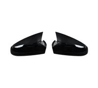 Compatible For Opel Astra J 2 Pieces ABS Plastic Bat Wing Mirror Covers Caps Rearview Mirror Case Cover Gloss Black Car Accessories(Bright black)