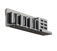 Compatible for Philips,Compatible for Oral-B, Multi-Function Wall Mounted Toothbrush and Cup Holder No Drill Bathroom Organizer Aluminum Alloy