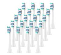 Compatible for Philips Electric Toothbrush Replacement Brush Heads, Compatible for Sonicare 2100 4100 5100 5300 6100 6500 7500(White-20 Pcs)