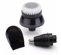 Compatible For Philips, RQ11 RQ32 RQ1200 RQ1195 RQ1180 RQ1160 S9911 S9711 RQ360 Face Cleaning Brush Sideburn Trimmer Nose Trimmer Replace Electric Shaver Head(3PCS)