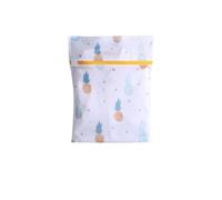 Compatible for Pineapple Printing Zippered Mesh Laundry Bag Polyester Washing Net Bag For Underwear Sock Washing Machine Pouch Clothes Bra Bags (Color : 40X50)