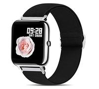 Compatible for Popglory 22 Smartwatch Band, Giaogor Stretch Elastics Adjustable Strap Compatible for Popglory P22/Donerton Smartwatch/itouch air 3/FirYawee Smartwatch/Virmee VT3 (Black)