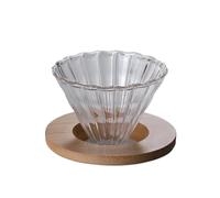 Compatible for Pour Over Coffee Maker - 360/600ML Glass Carafe Server with Dripper/Filter, 1-4 Cups(1-2 Cups)