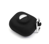 Compatible for Powerbeats Pro 2 Air Tag Case,2 in 1 Silicone Protective Skin Sleeve with Airtag Holder,Find Your Headphone Cover with Carabiner,Black