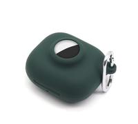 Compatible for Powerbeats Pro 2 Air Tag Case,2 in 1 Silicone Protective Skin Sleeve with Airtag Holder,Find Your Headphone Cover with Carabiner,Dark Green