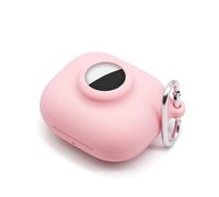 Compatible for Powerbeats Pro 2 Air Tag Case,2 in 1 Silicone Protective Skin Sleeve with Airtag Holder,Find Your Headphone Cover with Carabiner,Pink