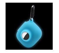 Compatible for Powerbeats Pro 2 Air Tag Case,Glow in the Dark 2 in 1 Silicone Protective Skin Sleeve with Airtag Holder,Find Your Headphone Cover with Carabiner,Glow Blue