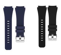 Compatible for PowerWatch 2 Band, Blueshaw Classic Silicone Replacement Straps Compatible for Matrix PowerWatch 2 Smartwatch (Black+Blue)