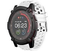 Compatible for PowerWatch 2 Band, Blueshaw Silicone Replacement Wristbands Sport Strap with Metal Buckle Compatible for Matrix PowerWatch 2 (White)