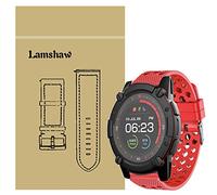 Compatible for PowerWatch 2 Band, Blueshaw Silicone Replacement Wristbands Sport Strap with Metal Buckle Compatible for Matrix PowerWatch 2 (Red)