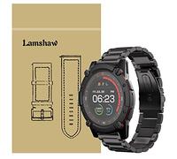 Compatible for PowerWatch 2 Band, LvBu Stainless Steel Metal Replacement Straps Compatible for Matrix PowerWatch 2 (Black)