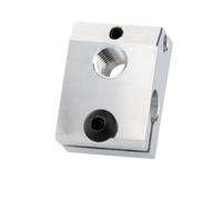 Compatible For Prusa, Heater Block Aluminum/Copper for Mini | Aluminum/copper, PT100/thermistor, for Mini, durable & precise(Aluminum)